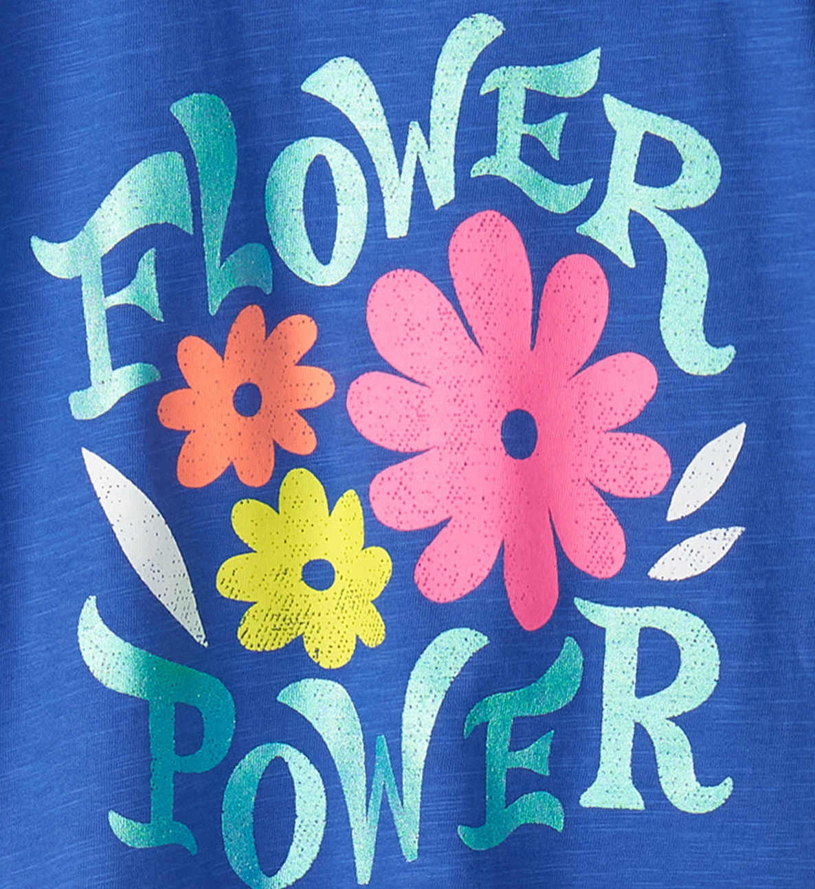 Blue Flower Power Snap Tee & Flower Shorts