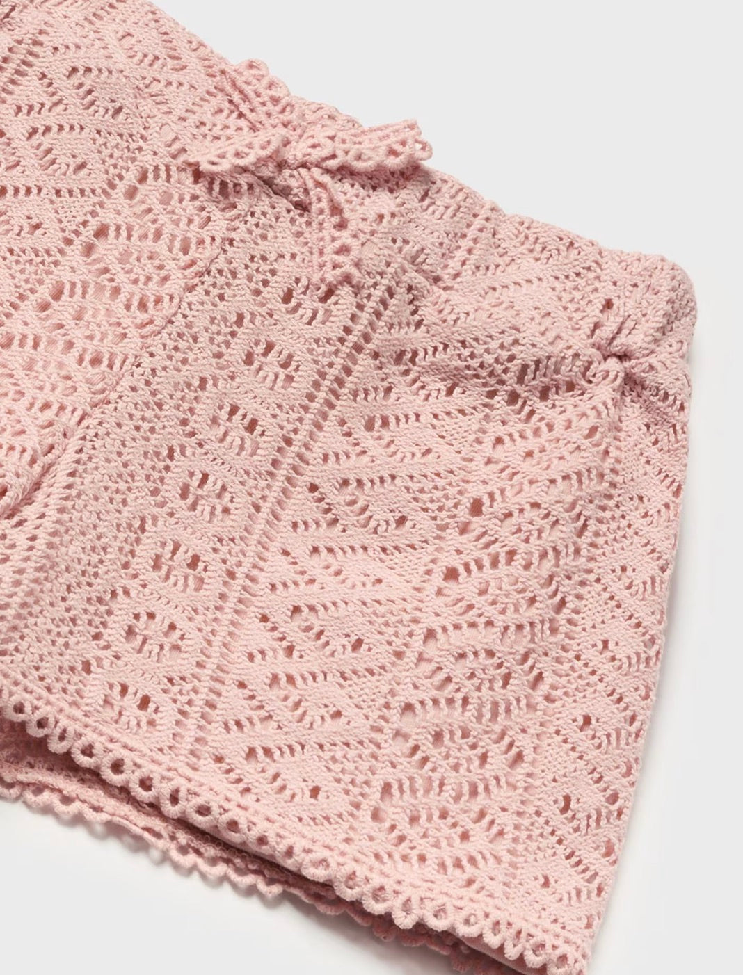 Blush Crochet Tee & Short Set