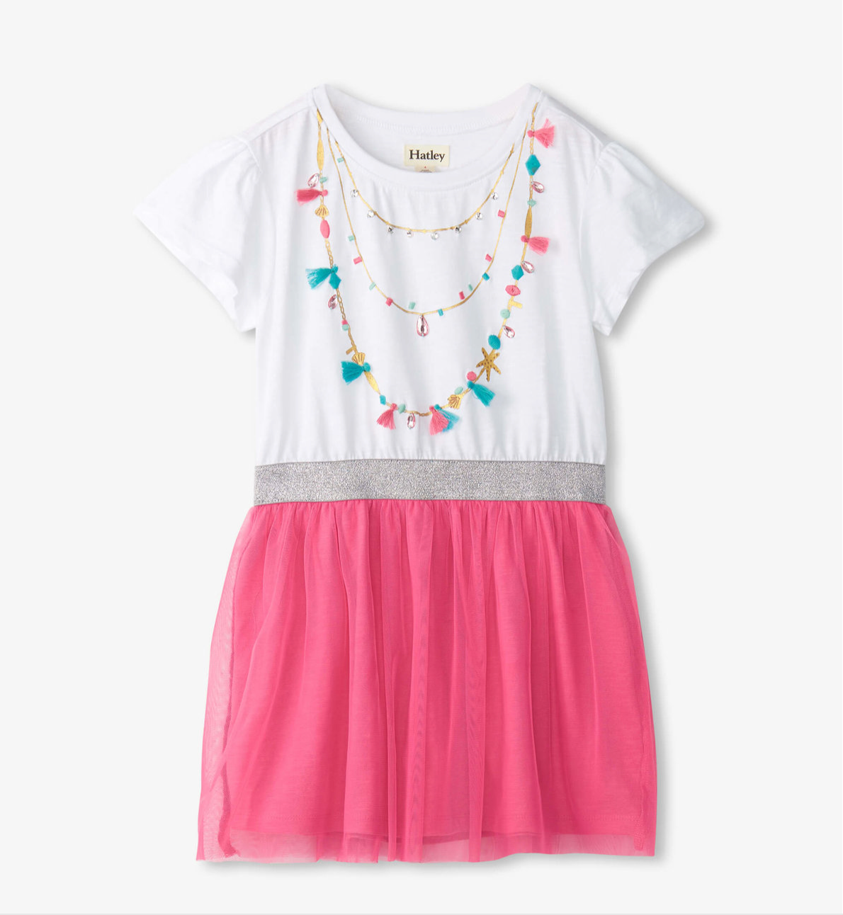 Paradise Necklace Pink Skirted Dress