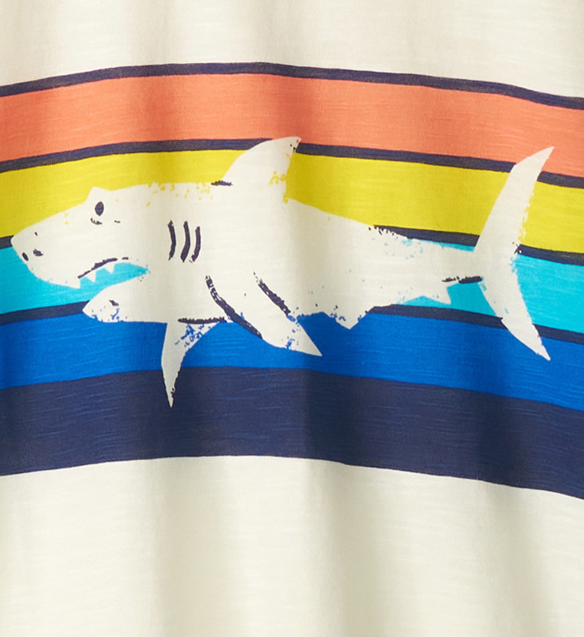 Island Shark Stripe Graphic Tee