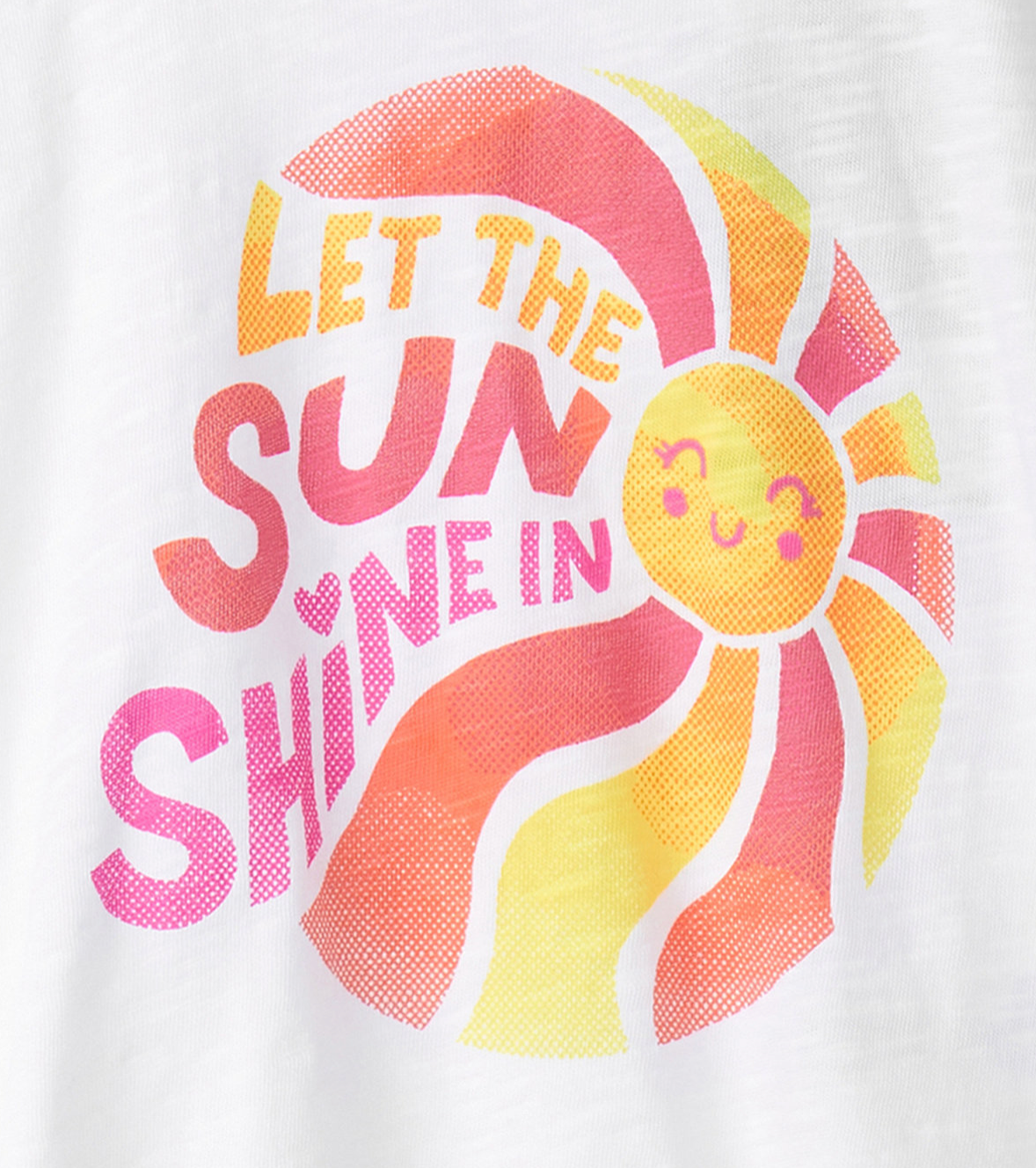 White Let The Sun Shine In Relaxed Tee