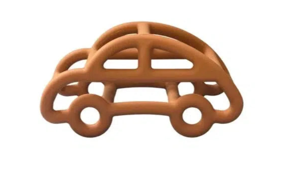 3D Silicone Car Teether Rust