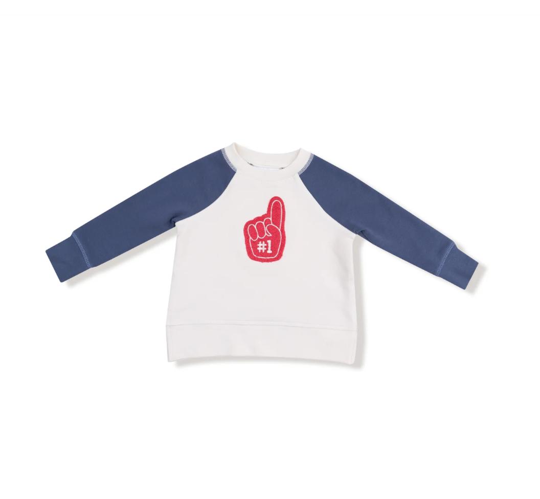 Vintage Indigo Raglan #1 Hand Sweatshirt