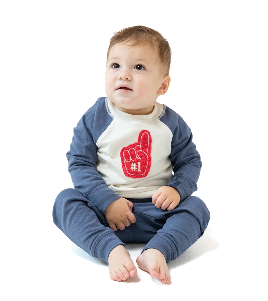 Vintage Indigo Raglan #1 Hand Sweatshirt