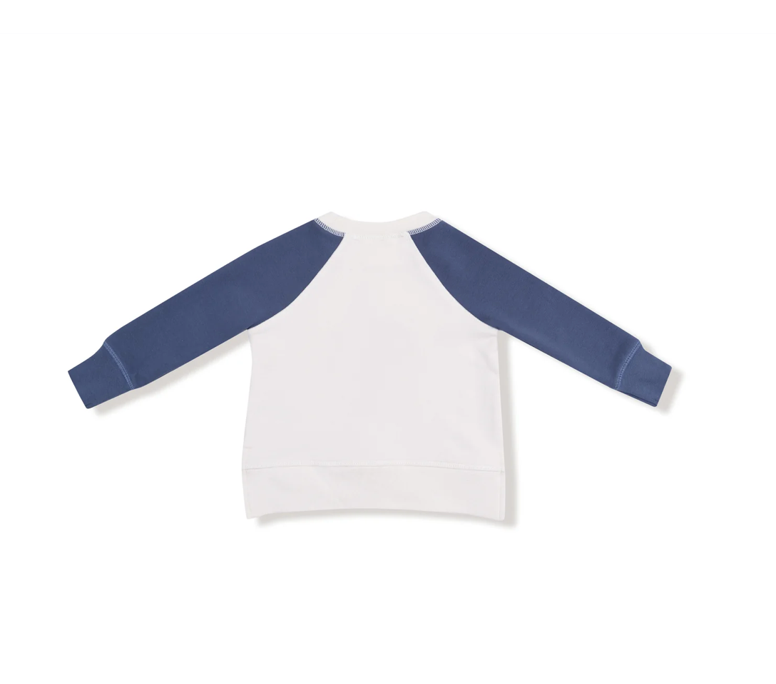 Vintage Indigo Raglan #1 Hand Sweatshirt