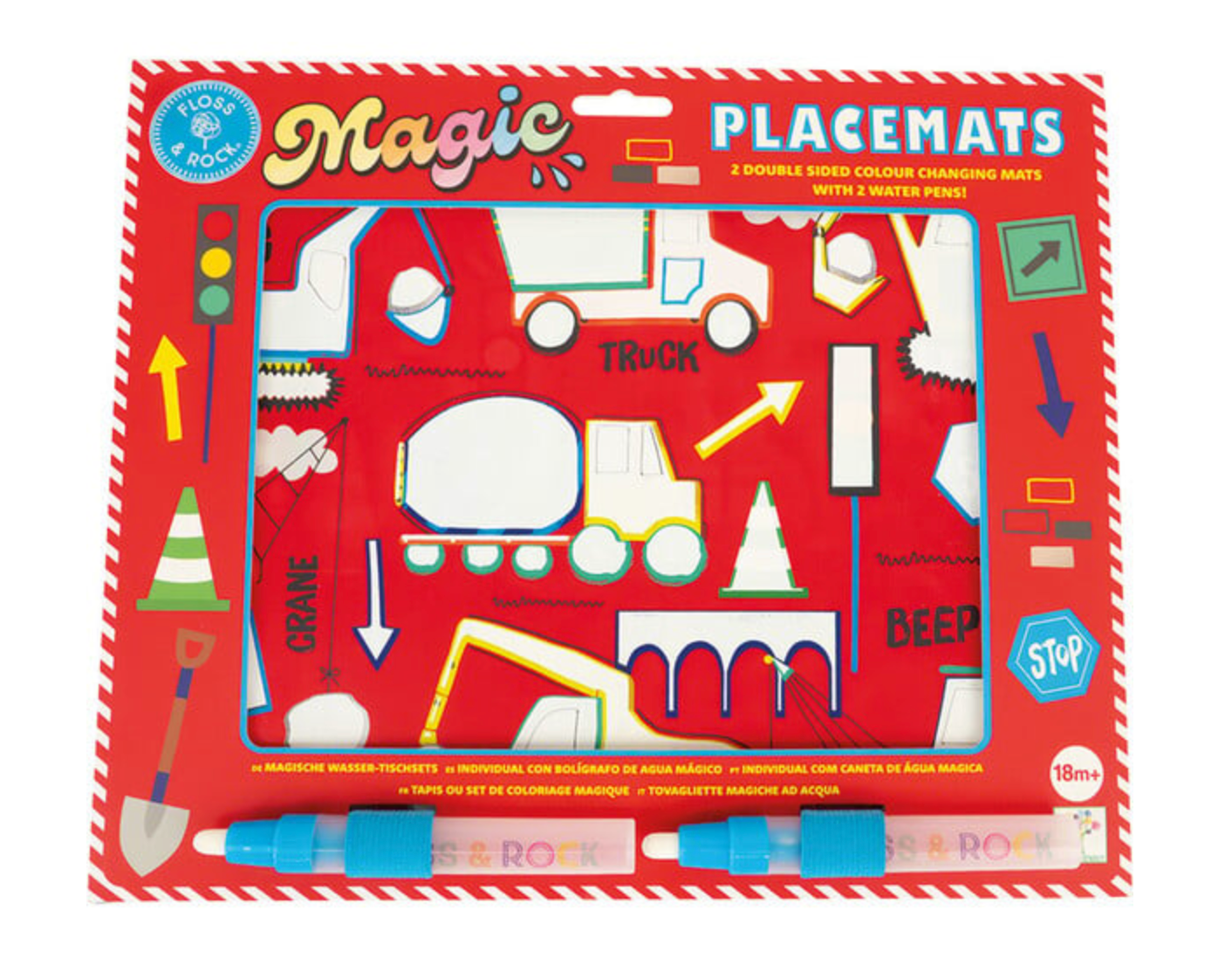 Construction Magic Water Placemats