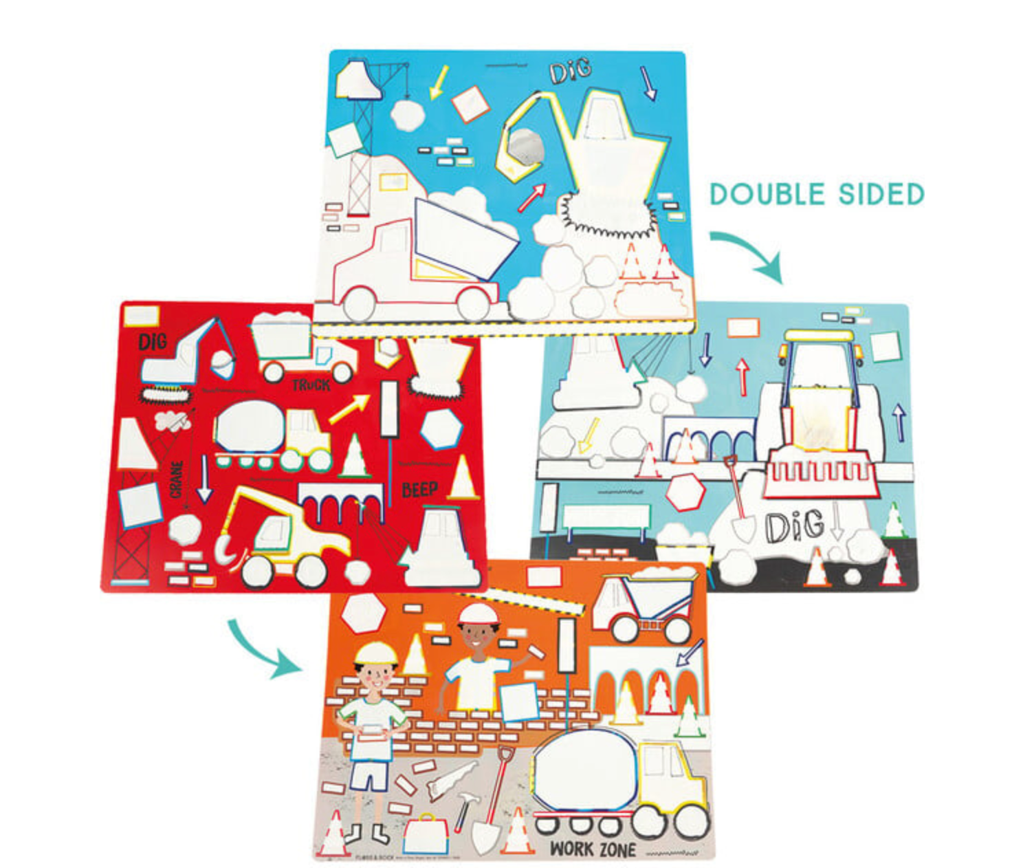 Construction Magic Water Placemats