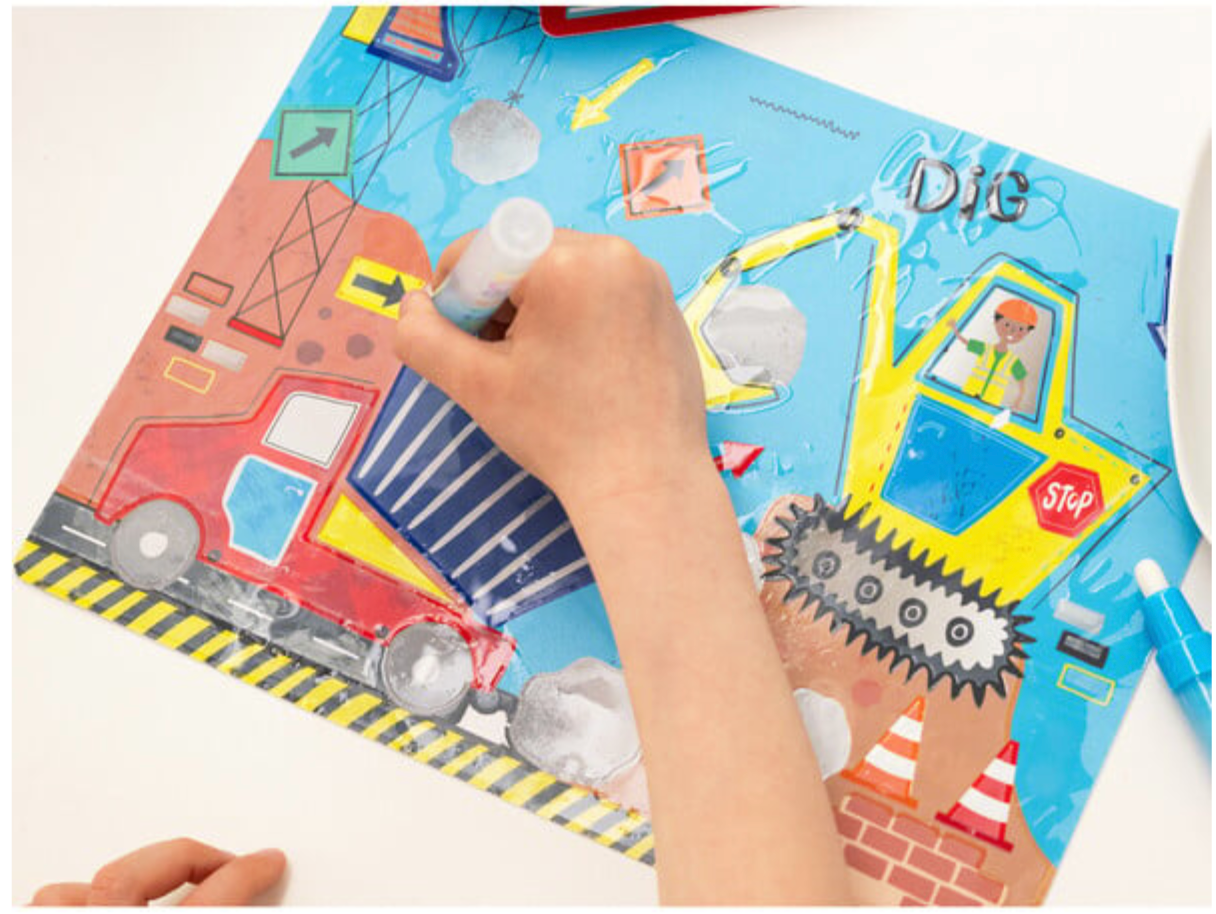 Construction Magic Water Placemats