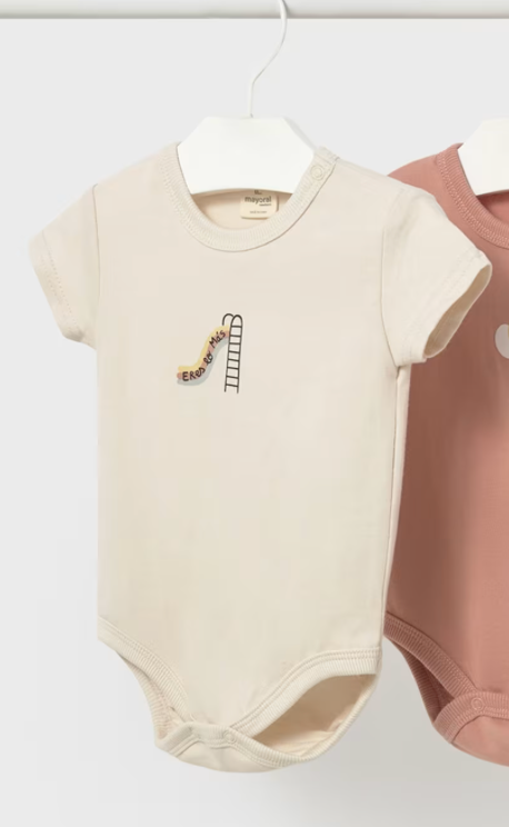 Cream Slide Onesie & Playground Print Shorts