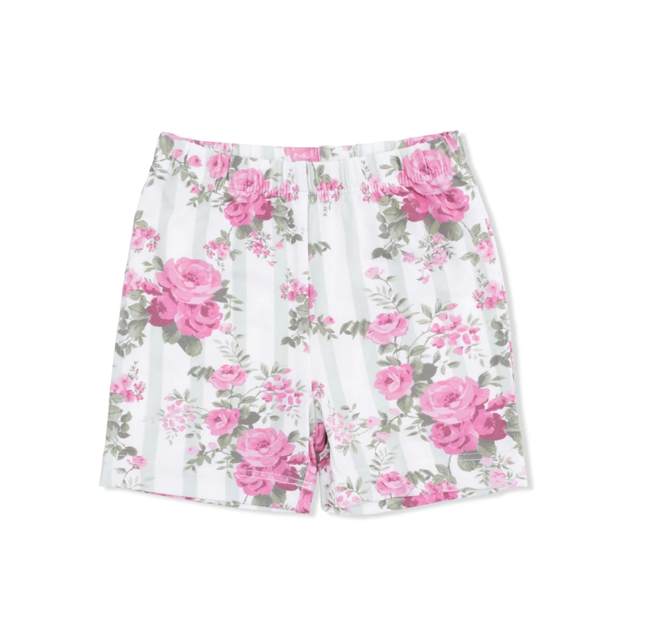 Cabbage Rose Stripe SS PJ Set