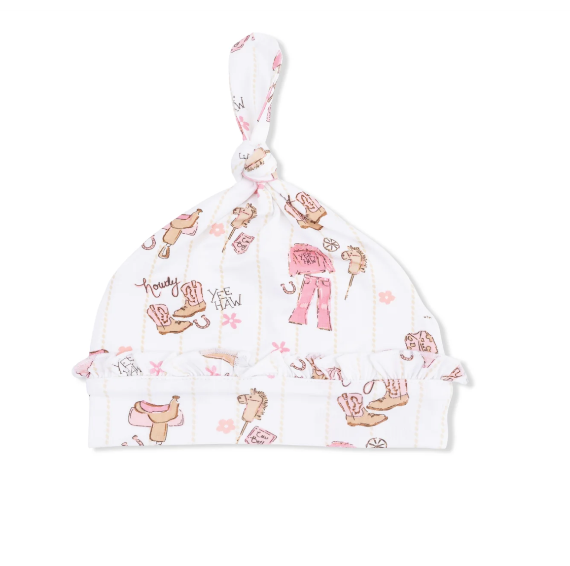Cowgirl Nursery Ruffle Knotted Hat 0-3m