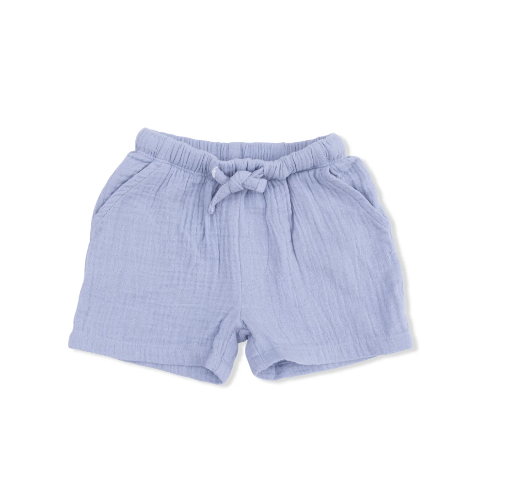 Western Plaid SS Pearl Snap Shirt & Shorts