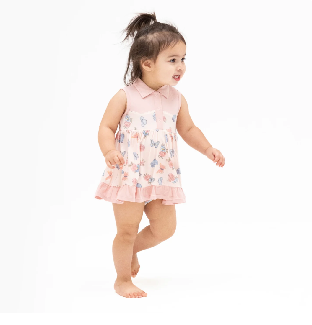 Pink Country Girl Boots Bodysuit Dress