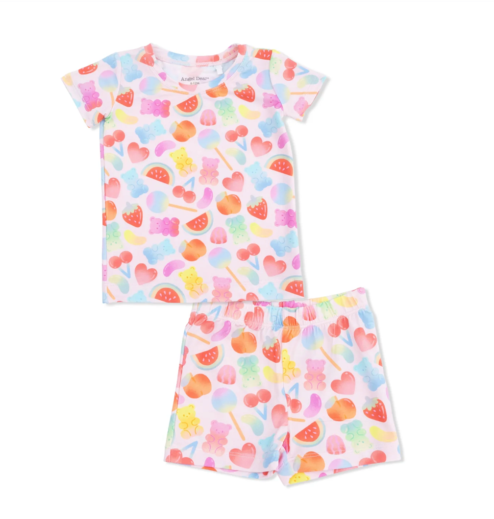 Pink Gummy Bears Loungewear Short Set
