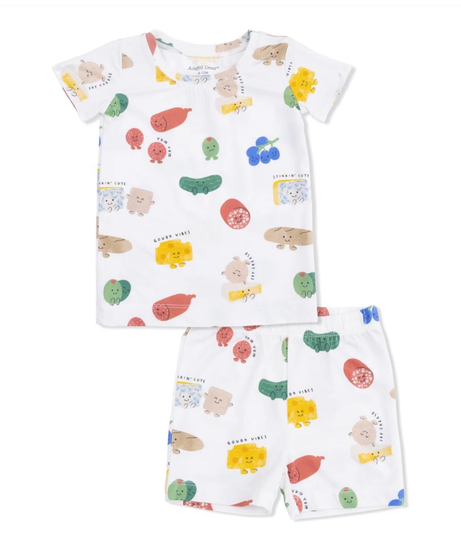 Ivory Charcuterie Cuties Loungewear Short Set