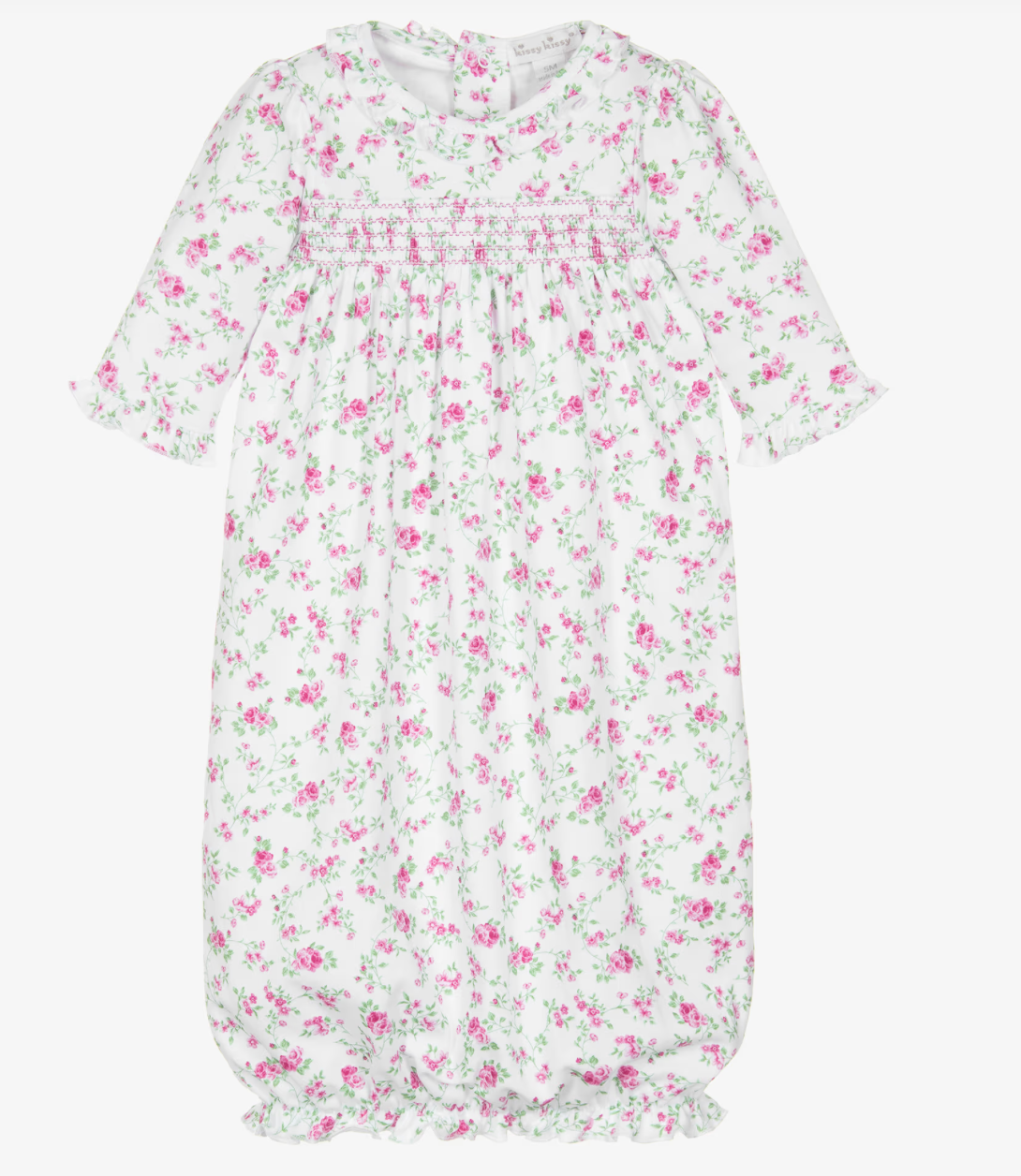 Victorian Roses Ruffle Smocked Sack