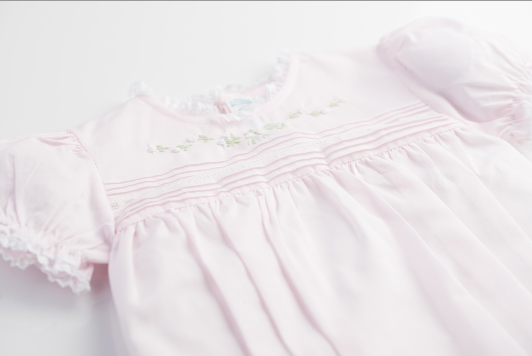 Feltman Pink Floral Bullions & Lace Bubble