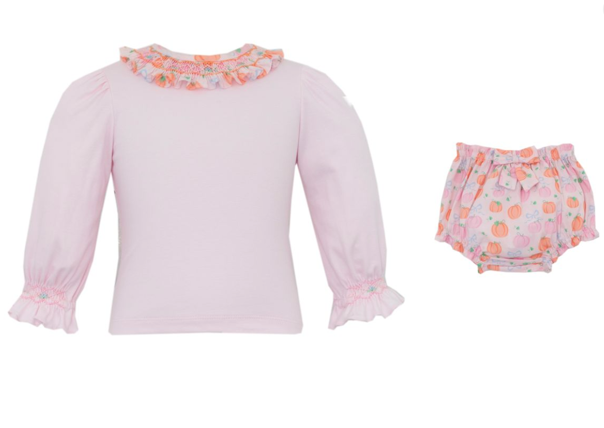 Pumpkin Print Bloomer Set