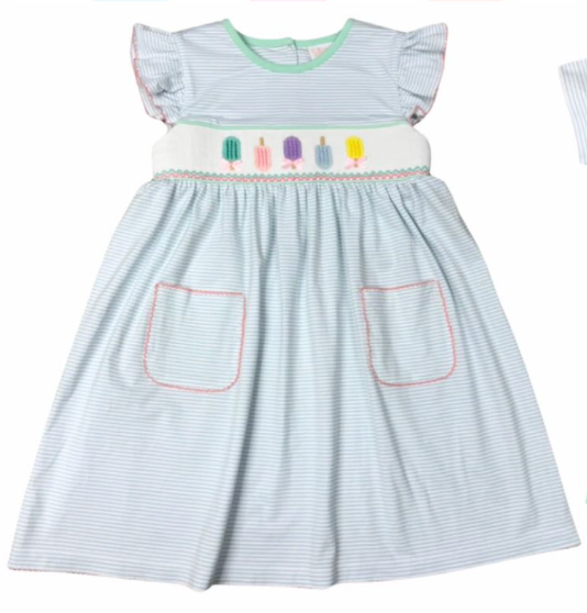 Popsicle Party Smocked Pocket Dress