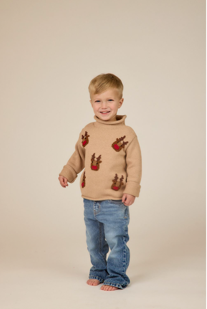 Reindeer Rollneck Sweater