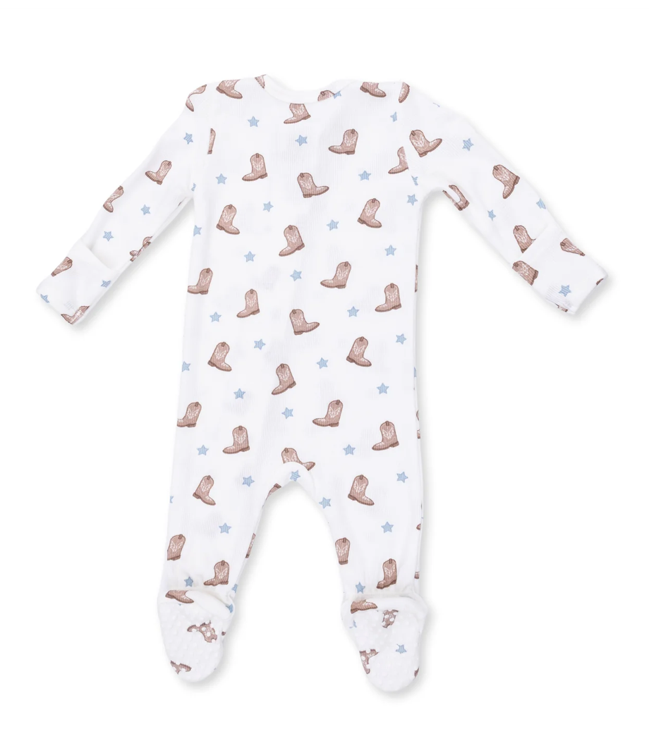 Mini Cowboy Boots Zipper Footie