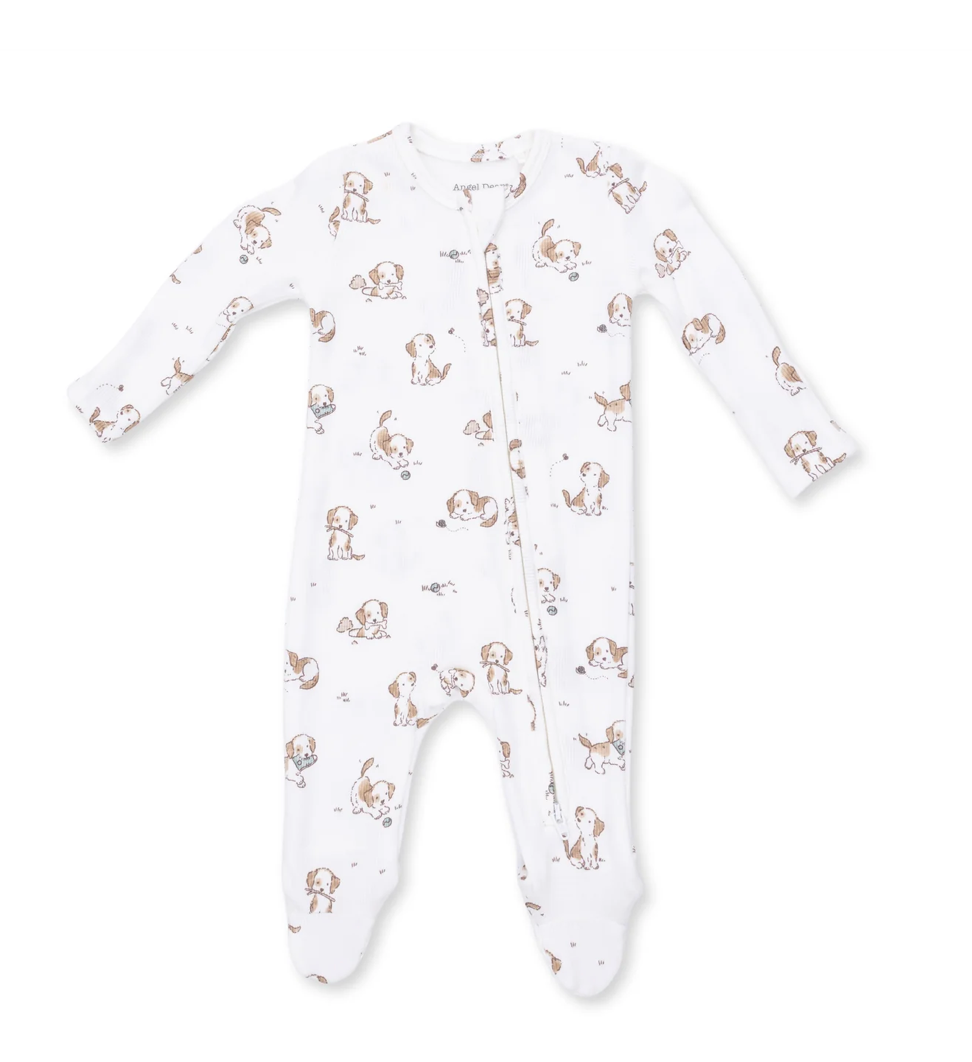 Blue Explorer Puppy Zipper Footie