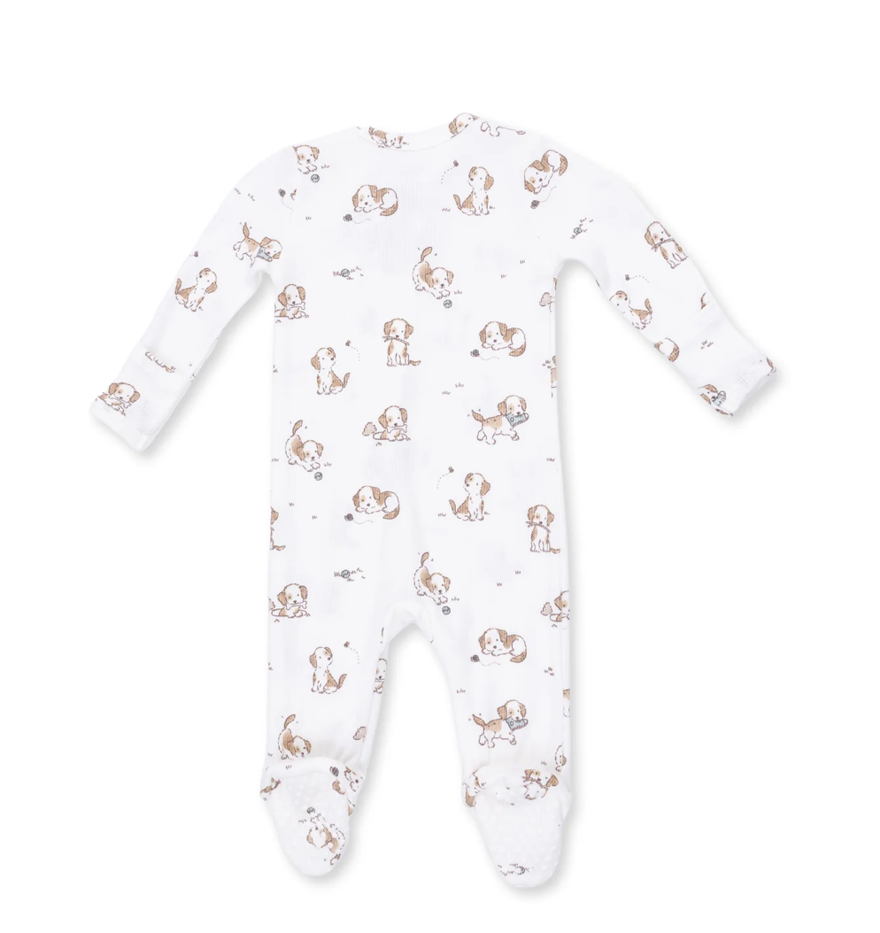 Blue Explorer Puppy Zipper Footie
