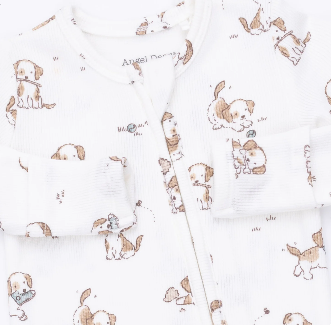 Blue Explorer Puppy Zipper Footie