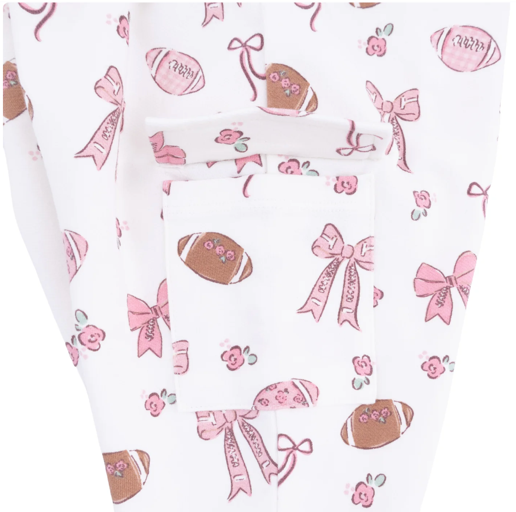 Footballs and Bows Sweatshirt Set