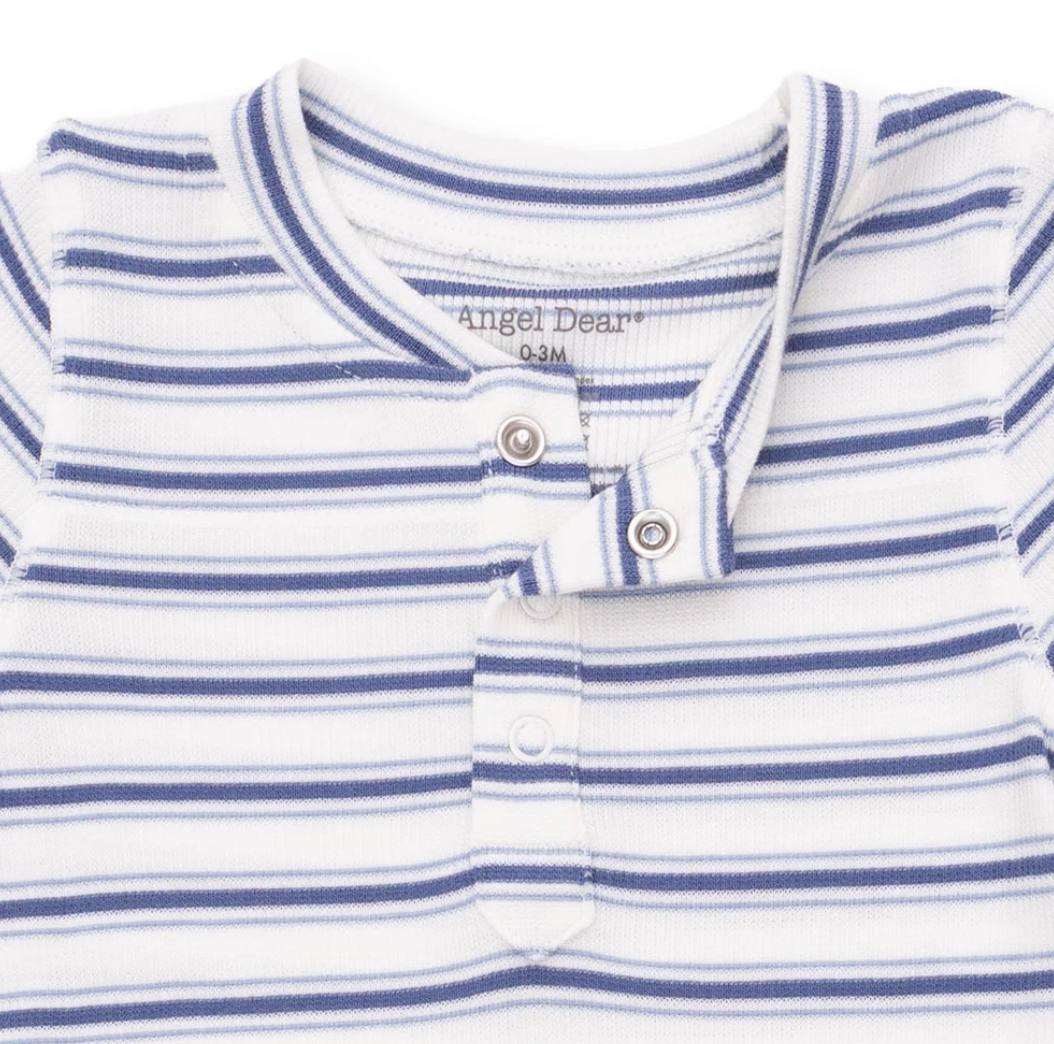 Blue Vintage Stripe Romper