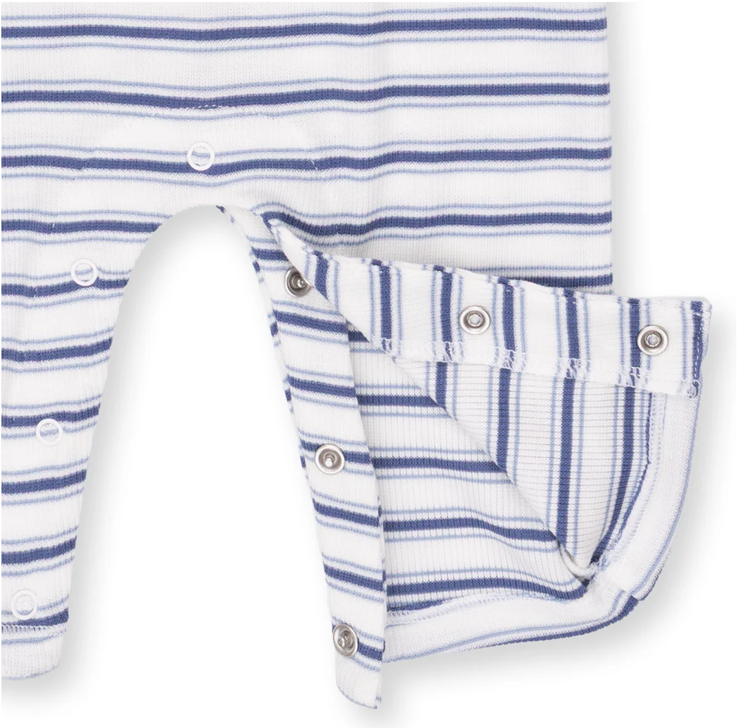 Blue Vintage Stripe Romper