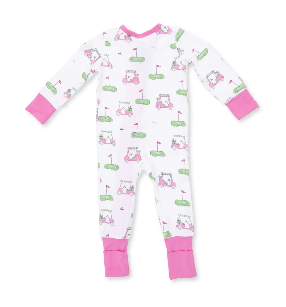 Pink Golf Carts Convertible Romper