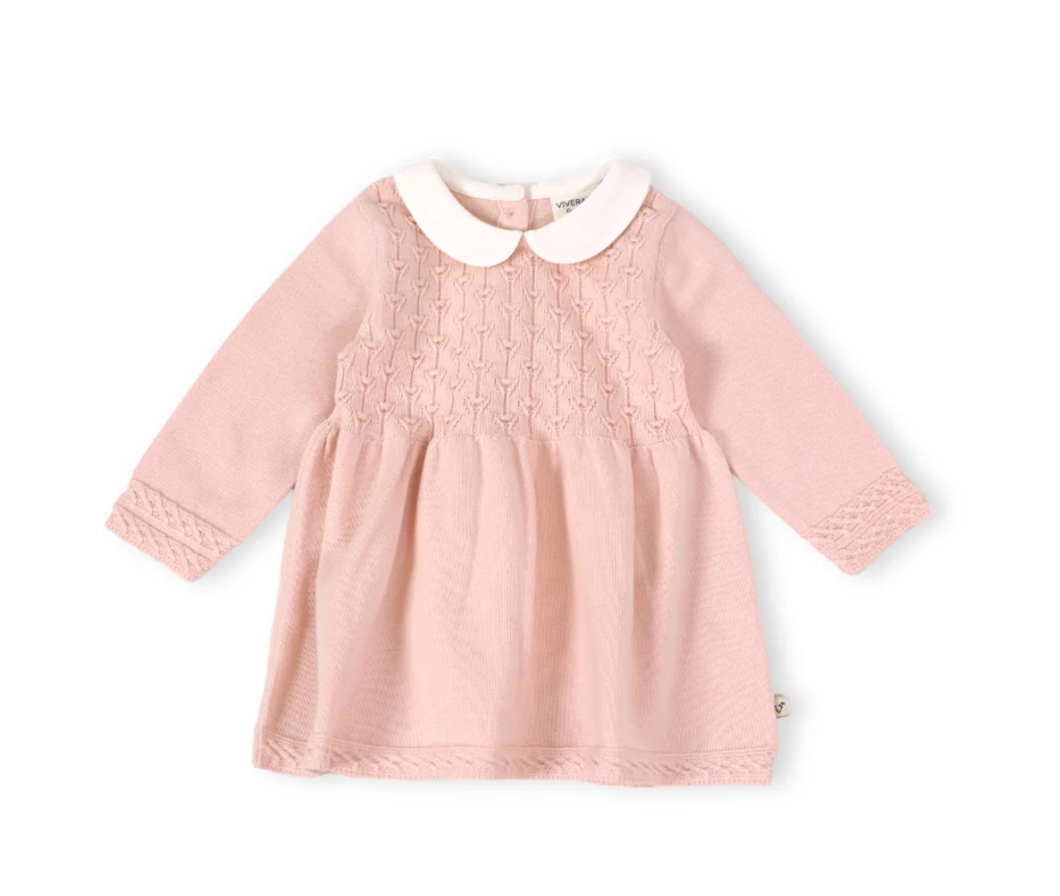 Milan Knit Peter Pan Tulip Sweater Dress