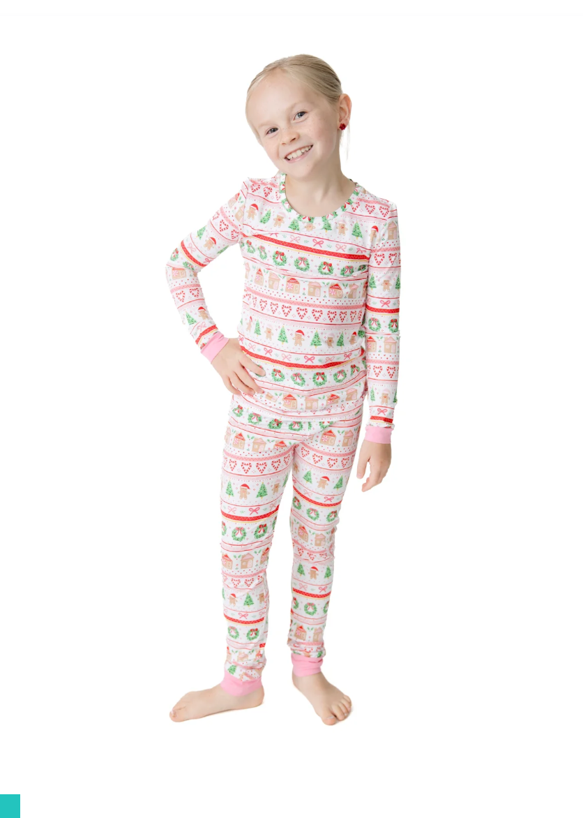Pink Gingerbread Fair Isle Loungewear Set