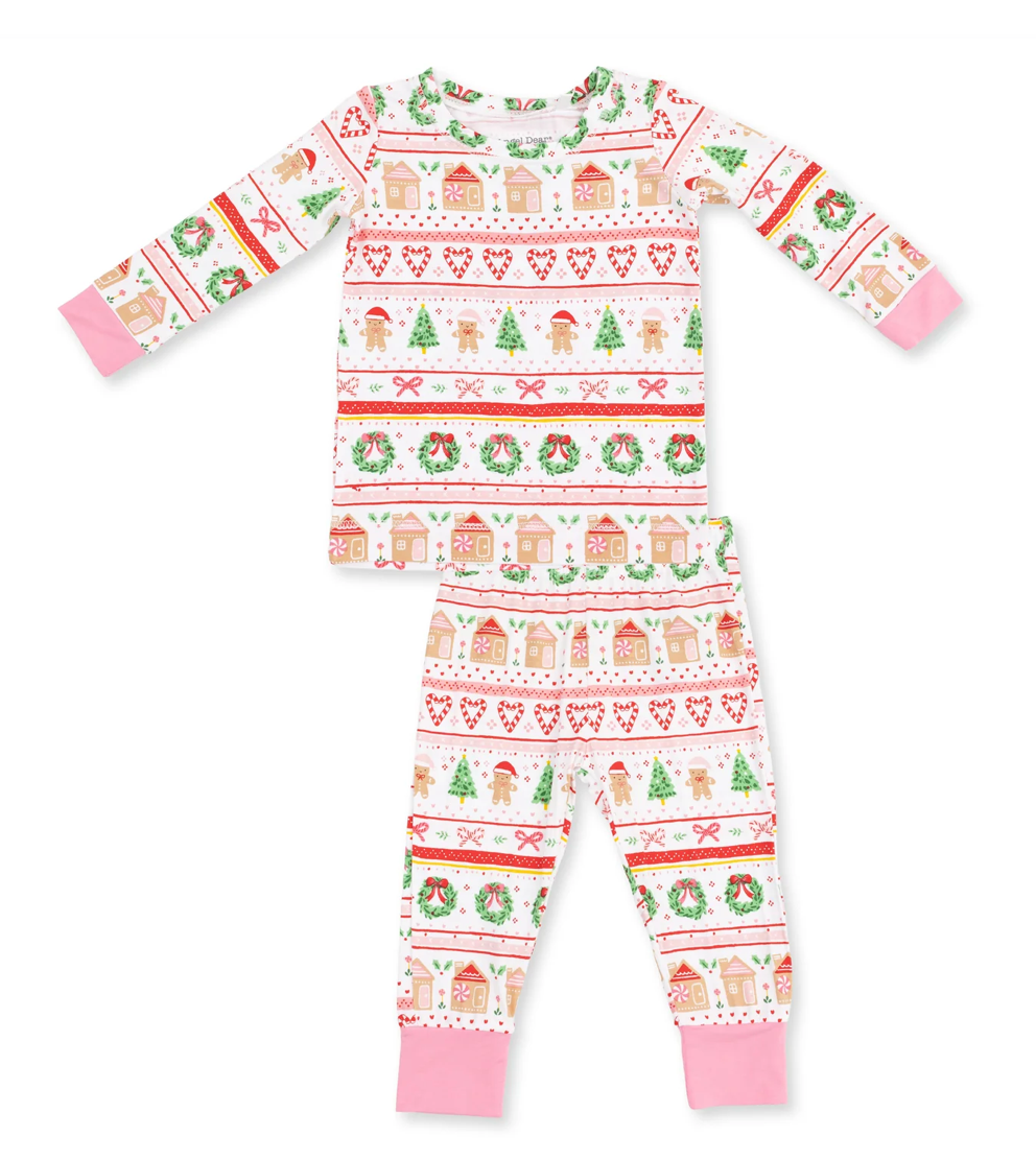 Pink Gingerbread Fair Isle Loungewear Set