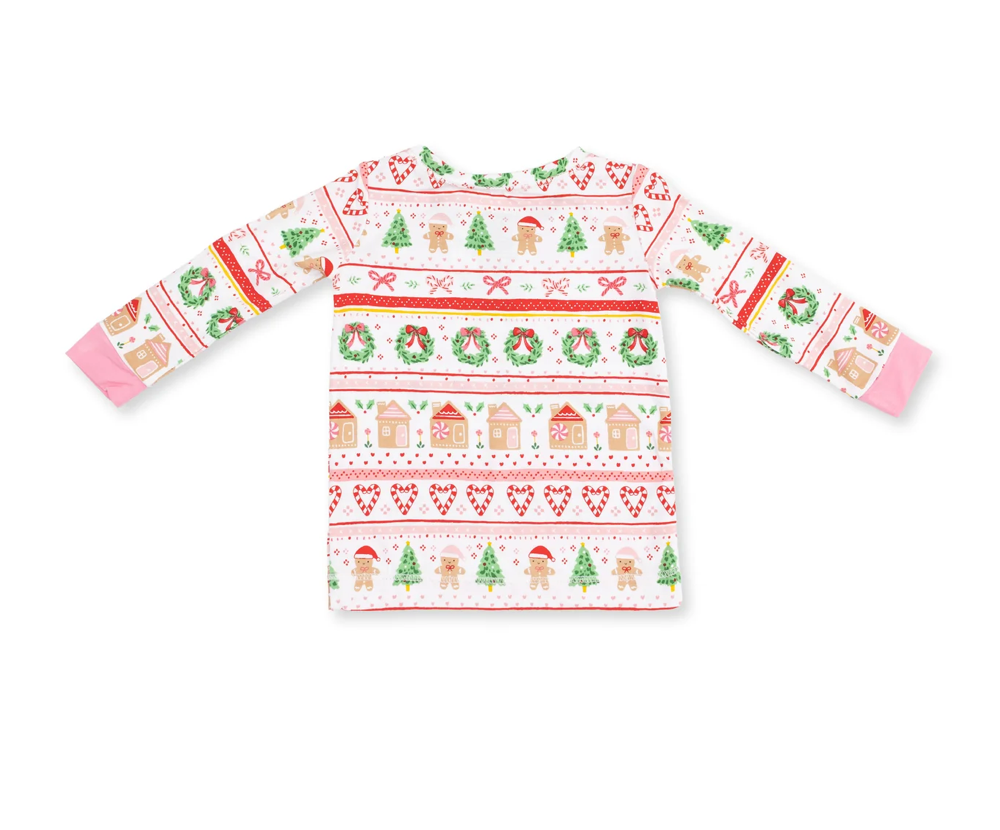 Pink Gingerbread Fair Isle Loungewear Set