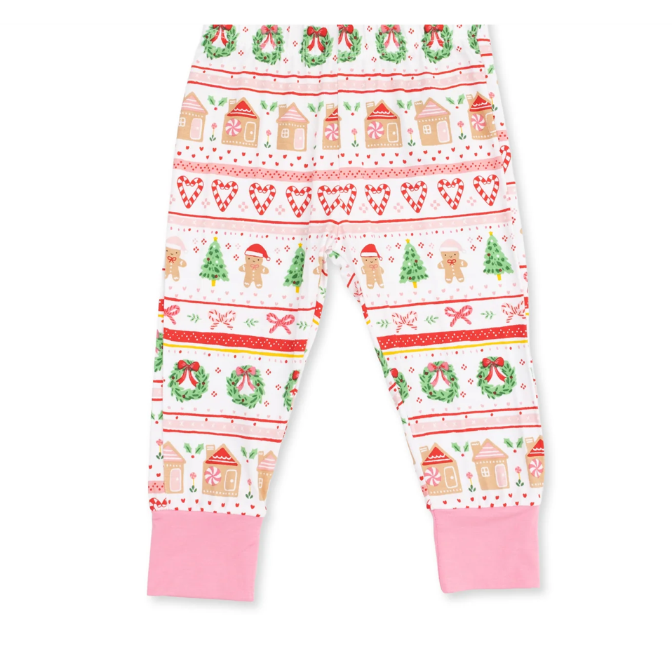 Pink Gingerbread Fair Isle Loungewear Set