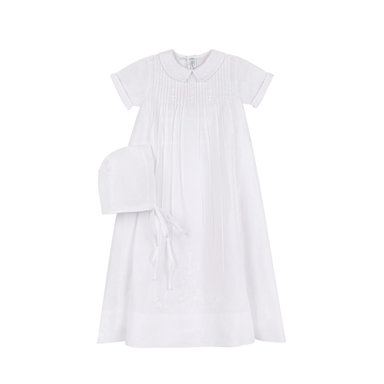 Feltman Boys White Embroidered Collar Gown