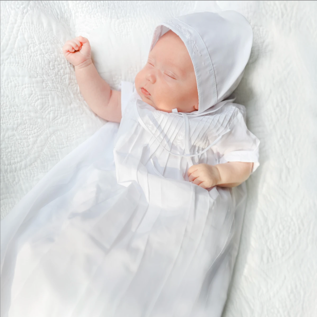 Feltman Boys White Embroidered Collar Gown