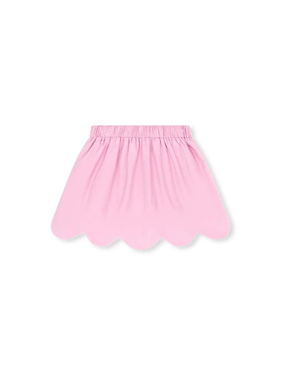 Point Pink Corduroy Susie Scallop Skirt