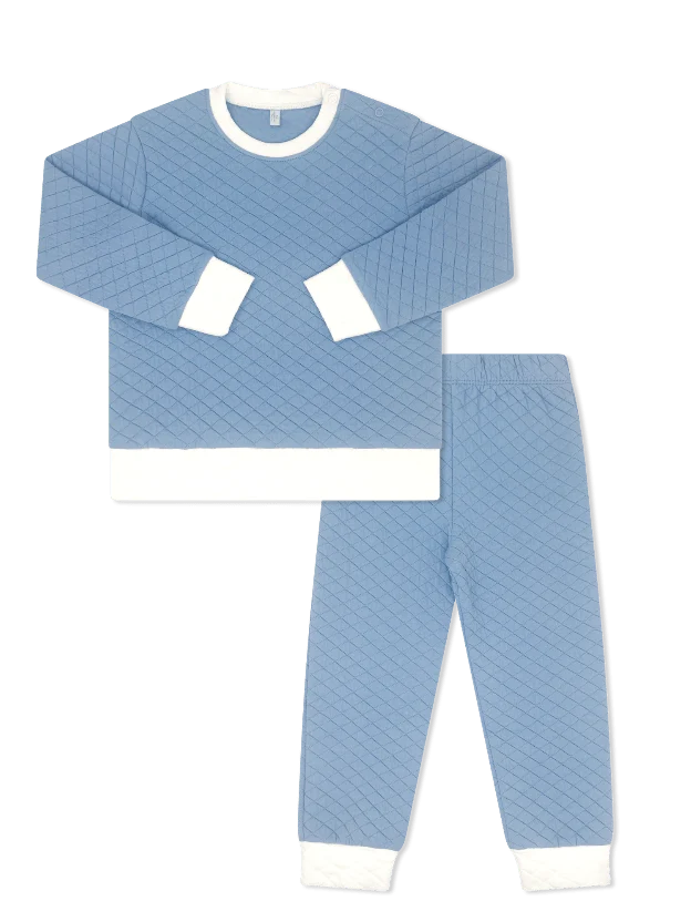 Baylor Blue Harris Quilted Playsuit