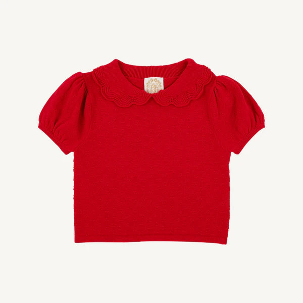 TBBC Short Sleeve Maude's Sweater Richmond Red