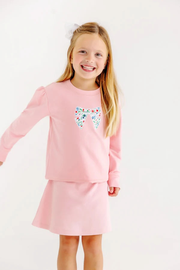 TBBC Cassidy Crewneck Puff Sleeve Fair St Floral