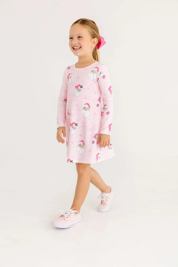 TBBC LS Polly Play Dress - Dear Santa