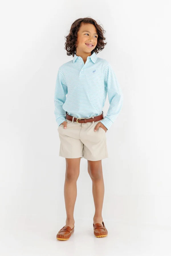 TBBC Prim and Proper Polo - Belhaven Blue Stripe