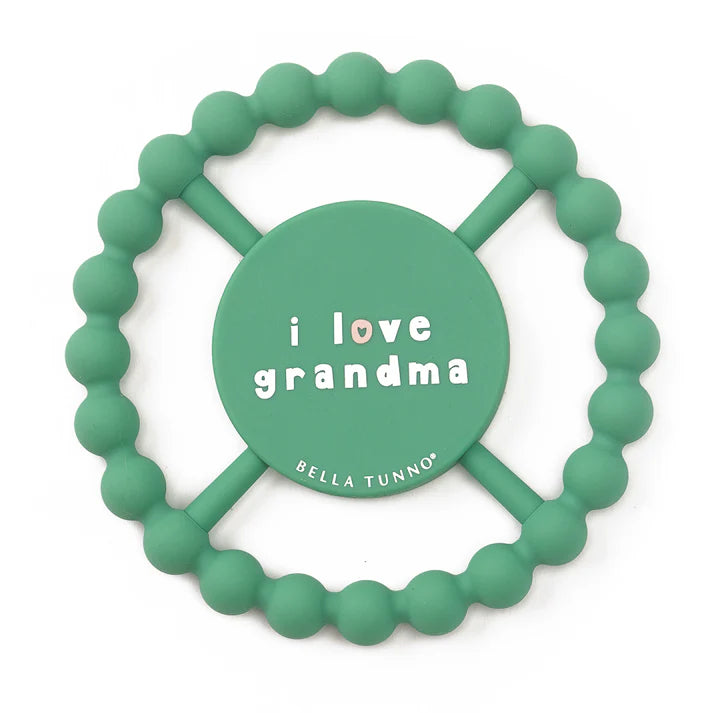 Green I Love Grandma Happy Teether