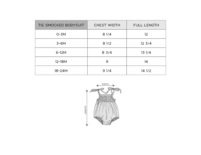 USA Tie-Smocked Bodysuit