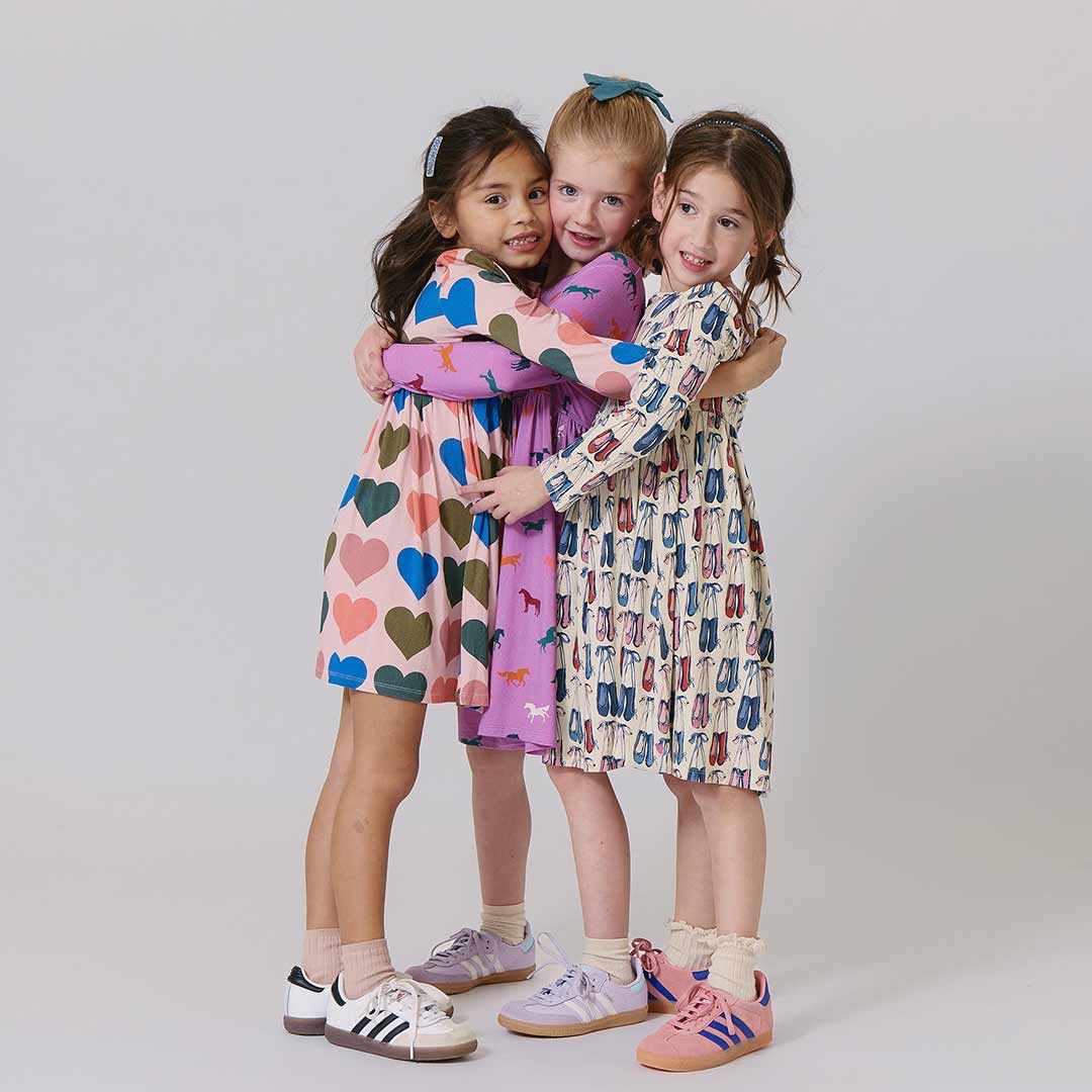 Steph Dress Pink Oversized Hearts