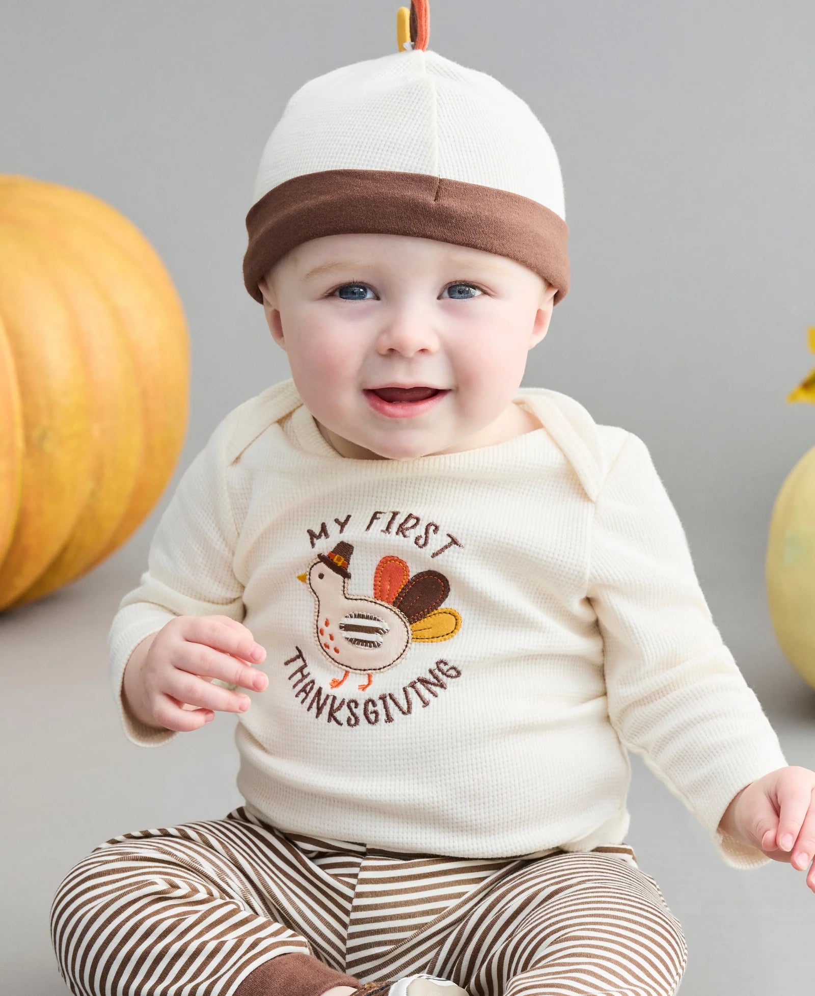 My First Thanksgiving Bodysuit Set w Hat