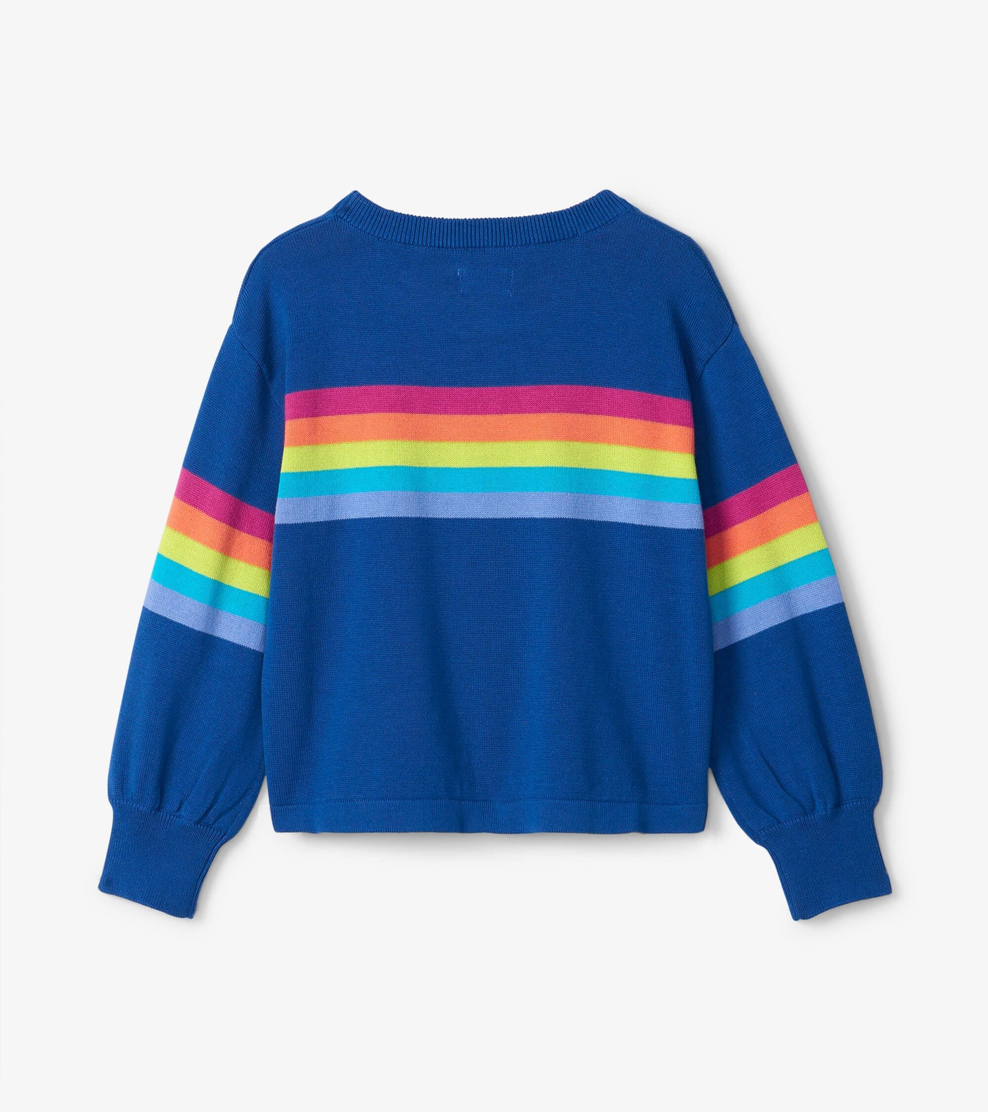 Blue Groovy Stripes Pullover Sweater